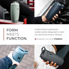 Load image into Gallery viewer, Promixx Pursuit Shaker Bottle Insulated Stainless Steel Water Bottle and Blender Cup, 18oz, Midnight Blue