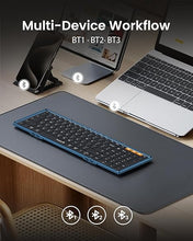 Load image into Gallery viewer, ProtoArc Foldable Bluetooth Keyboard, XK01 Folding Wireless Portable Keyboard with Number Pad, Full-Size Travel Keyboard for Windows iOS Android Tablet Smartphone Laptop PC - Dark Blue