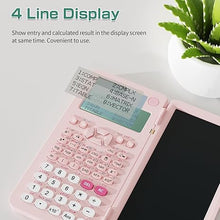 Load image into Gallery viewer, Rechargeable Scientific Calculator for Students, Pink 991ES MAX Foldable Science Calculator with Notepad 417 Function Solar Energy Science Calculators for Middle and High School Supplies (991ES-PK)