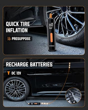 Load image into Gallery viewer, NEVERLAND Tire Inflator Portable Air Compressor with 20000mAh Battery, 150 PSI Air Pump for Car Tires, 12V DC Electric Tire Pump with Pressure Gauge LED Light for Car, Bike, Motorcycle, Ball