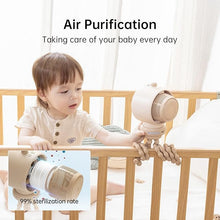Load image into Gallery viewer, JISULIFE Stroller Fan Large, Battery Baby Crib Fan, Portable Desk Car Seat Camping Fan with 100 Speeds, Air Purify and Air Turbo Tech, Bladeless, Food-Grade Gifts for Outdoor, Treadmill, Golf - Brown
