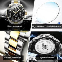 Load image into Gallery viewer, OLEVS Luxury Watches for Men Big Face Stainless Steel Business Dress Analog Quartz Watch with Day Waterproof Luminous Mens Wrist Watch