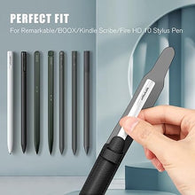 Load image into Gallery viewer, Fintie Pencil Holder Compatible with Remarkable 2, Stylus Pouch PU Leather Pen Sleeve Portable Elastic Pencil Case Cover for Remarkable 2/BOOX/Scribe Stylus Pen, Black