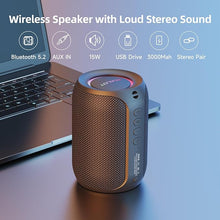 Load image into Gallery viewer, ZEALOT Bluetooth Speaker, Speakers Bluetooth Wireless, S32pro (15W New Version) Portable Speaker Outdoor?Loud Stereo Sound, Dual Pairing, USB/TF/AUX, for Home, Party, Beach-Black