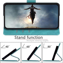 Load image into Gallery viewer, SUANPOT Compatible with iPhone 16 Pro Max 6.9" Wallet case with RFID Blocking Credit Card Holder,Flip Book PU Leather Protective Cover Women Men for Apple 16 Pro Max Phone case Blue Green