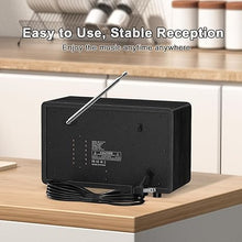 Load image into Gallery viewer, LEOTEC AM FM Radio,Retro Wood Table Radio,Portable Bluetooth Speaker Plug in Wall,Best Reception with AUX,Headphone Jack,Great for Home,Outdoor,Black