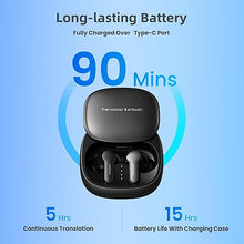 Load image into Gallery viewer, AI Translation Earbuds 3-in-1 Language Translatior Device 144 Languages & Accents Online Translation Real Time Long Battery Life, Suitable for Travel Business Black M3 Online Translation