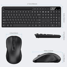Load image into Gallery viewer, Wireless Keyboard and Mouse Combo, MARVO 2.4G Ergonomic Wireless Computer Keyboard with Phone Tablet Holder, Silent Mouse with 6 Button, Compatible with MacBook, Windows (Black)