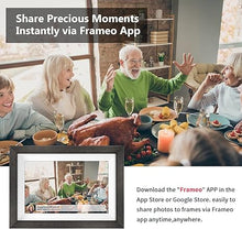 Load image into Gallery viewer, Frameo 10.1 Inch WiFi Digital Picture Frame?1280 * 800IPS HD Cloud Smart Digital Photo Frame,32GB Storage, Wall Mountable, Auto-Rotate,Easy to Share Photos or Videos via FRAMEO APP ?Wood Frame?