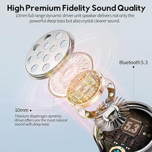 Load image into Gallery viewer, MOZOTER Bluetooth 5.3 Wireless Earbuds,Deep Bass Loud Sound Clear Call Noise Cancelling with 4 Microphones in-Ear Headphones with Wireless Charging Case Compatible for iPhone Android,Workout