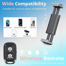Load image into Gallery viewer, UBeesize 88’’ Flexible Phone Tripod with 14.95’’ Gooseneck, Remote and Phone Holder, Overhead Cell Phone Stand?Selfie Stick for Video Recording, Compatible with iPhone Android Phone, Camera Pink