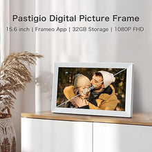 Load image into Gallery viewer, Digital Picture Frame WiFi, 15.6 Inch Frameo Digital Photo Frame, 32GB Memory, 1920*1080 IPS HD Touch Screen, Auto-Rotate, Share Pictures Video Instantly, Gift for Mom, Wedding, Birthday, Anniversary