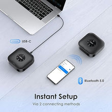 Load image into Gallery viewer, EMEET Conference Speakerphone M0 Plus, 4 AI Mics 360° Voice Pickup, Noise Reduction, USB C Speaker, Bluetooth Conference Speaker for 8 People w/Daisy Chain for 16 Compatible with Leading Software