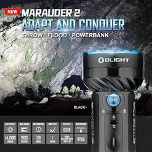 Load image into Gallery viewer, OLIGHT Marauder 2 Rechargeable Handheld Flashlight 14,000 Lumens Ultra Bright Flashlight with 3X Build-in Battery Pack for Home, Outdoors, Emergency Use
