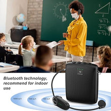 Load image into Gallery viewer, WinBridge Bluetooth Voice Amplifier for Teachers, Wireless Voice Amplifier with Bluetooth Headset Microphone, Portable Megaphone Speaker Headset System, Teacher Must Haves 15W WB002