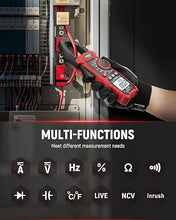 Load image into Gallery viewer, KAIWEETS Inrush Digital Clamp Meter 1000A with Backlit; Multimeter TRMS 6000 Counts, Amp Voltage Tester with VFD, LOZ Mode; Measures AC/DC Current Voltage Temperature Resistance NCV - Upgraded Screen