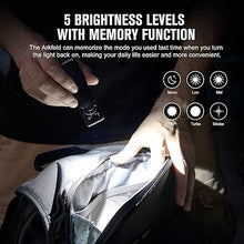 Load image into Gallery viewer, OLIGHT Arkfeld Flat Flashlight 1000 Lumens Dual Light Source EDC Lights with Green Beam and White LED Combo, with Rechargeable Built-in Battery for Outdoors, Emergency, Work (Black Cool White)