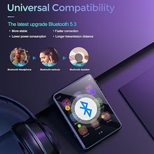 Load image into Gallery viewer, MP3 Player with Bluetooth 5.3, Portable HiFi Lossless Sound Music Player with Speaker, Built-in 64GB Memory, FM Radio, Voice Recorder, E-Book, 2.4 in Full Touchscreen, Supports up to 128GB TF Card