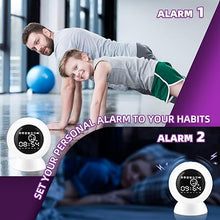 Load image into Gallery viewer, LitEnergy Alarm Clock Star Projector for Kids Bedroom, Bluetooth Speaker and White Noise Galaxy Lamp, Starry Night Light with Timer and Remote Control for Room Decor, Home Theater, Ceiling