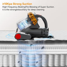 Load image into Gallery viewer, E.LUO Bed Vacuum Cleaner with UV-C Light & High Heating Tech, Over 10Kpa Suction 400W Powerful Double-Cup Handheld Vacuums for Dust & Pet Hair with HEPA