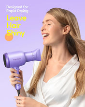 Load image into Gallery viewer, Wavytalk Ionic Blow Dryer with Diffuser - Professional 1875W Hair Dryer for Women, Constant Temperature, Comb for Fasting Drying, Light and Quiet, Purple