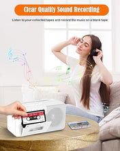 Load image into Gallery viewer, Rechargeable Cassette Tape Player Boombox with Bluetooth, Portable AM FM SW Radio Cassette Recorder, 8W Speaker and Earphone Jack,Support USB/TF Card, D Batteries or AC Plug in Power