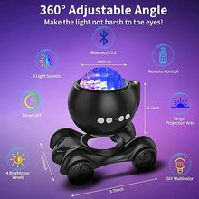 Load image into Gallery viewer, Aurora Projector, Galaxy Projector for Bedroom Built-in Bluetooth Speaker, White Noise Night Light Projector for Kids Adult, Star Projector for Bedroom/Ceiling/Party/Gift (Black)