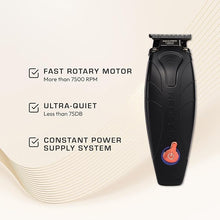 Load image into Gallery viewer, RED Pro Professional Cordless Hair Finishing Trimmer for Men, Electric Rechargeable Wireless Beard Detailer for Barbers and Stylists, Diamond Like Carbon Coated T-Blade with Zero Gapped (Matte Black)