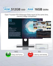 Load image into Gallery viewer, KAMRUI GK3Plus Mini PC, 16GB RAM 512GB M.2 SSD Mini Computers,12th Gen Alder Lake N95 (up to 3.4GHz) Micro PC, 2.5''SSD, Gigabit Ethernet, 4K UHD, WiFi, BT, VESA/Home/Business Mini Desktop Computers