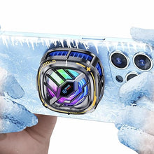 Load image into Gallery viewer, YANISM Magnetic Cell Phone Cooler, RGB Phone Cooling Fan Portable Lightweight Mobile Phone Cooling Fan, Phone Radiator with Temperature Display for Mobile Gaming,Tiktok Live Streaming