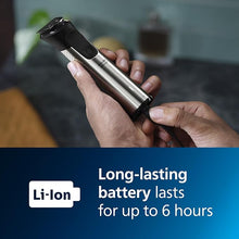 Load image into Gallery viewer, Philips Norelco Multi Groomer 23 Piece Men's Grooming Kit, Trimmer for Beard, Head, Face, Body, and Groin - Stainless Steel Precision. No Blade Oil Needed. MG9520/50