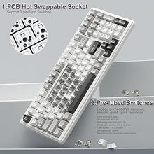 Load image into Gallery viewer, AULA F99 Wireless Mechanical Keyboard,Tri-Mode BT5.0/2.4GHz/USB-C Hot Swappable Custom Keyboard,Pre-lubed Linear Switches,Gasket Structure,RGB Backlit Gaming Keyboard for PC/Tablet/PS/Xbox