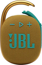 Load image into Gallery viewer, JBL Clip 4, Yellow - Portable Bluetooth 5.1 Speaker - Up to 10 Hours of Play - Waterproof & Dust Resistant - Includes Noise & Echo-Canceling Speakerphone