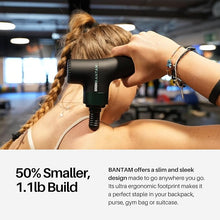 Load image into Gallery viewer, Ekrin Athletics Bantam Mini Massage Gun - Compact Deep Tissue Muscle Massager with Adjustable Speeds & 4 Attachments - Long Battery Life, Lightweight, Travel Friendly