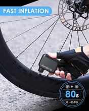 Load image into Gallery viewer, Bike Pump, Mini Electric Bike Pump, 100 PSI Bicycle Tire Pump with Presta and Schrader Valve, Tiny Pump for Road Bikes
