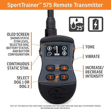 Load image into Gallery viewer, SportDOG Brand SportTrainer 575 Remote Trainer - Bright, Easy to Read OLED Screen - 500 Yard Range - Waterproof, Rechargeable Dog Training Collar with Tone, Vibration, and Static, Black