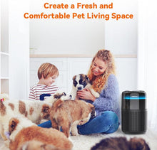 Load image into Gallery viewer, AIRROMI Air Purifier for Bedroom Home,HEPA Filter,Covers Upto 549 Ft²,Quiet 360°intake Air Cleaner with Fragrance ponge for Better Sleep,Night Light,Filters Smoke,Pet Dander,Allergies,Dust,A2005 Black