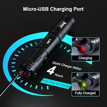 Load image into Gallery viewer, WUBEN L50 Rechargeable Flashlights, USB Tactical flashlights 1200 high lumens, Super Bright IP68 Waterproof LED flashlights, EDC Pocket Flashlights 5 Modes for Emergency, Rescue, Inspection, Hunting