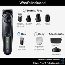 Load image into Gallery viewer, Braun All-in-One Style Kit Series 5 5490, 9-in-1 Trimmer for Men with Beard Trimmer, Body Trimmer for Manscaping, Hair Clippers & More, Ultra-Sharp Blade, 40 Length Settings, Waterproof