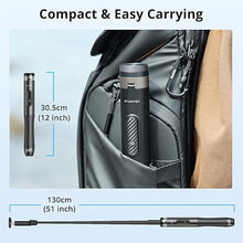 Load image into Gallery viewer, ATUMTEK 51" Selfie Stick Tripod, All in One Extendable Phone Tripod Stand with Bluetooth Remote 360° Rotation for iPhone and Android Phone Selfies, Video Recording, Vlogging, Live Streaming, Black