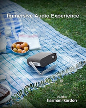 Load image into Gallery viewer, ViewSonic M1X Portable LED Projector with Smart Stand, Harman Kardon Speakers, Built-In Battery, H/V Keystone, 4 Corner Adjustment, Bluetooth, Wi-Fi, USB-C, Powered USB A
