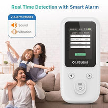 Load image into Gallery viewer, LifeBasis Geiger Counter Nuclear Radiation Detector, Radiation Dosimeter with TFT Display and Smart Alert Rechargeable Beta Gamma X-ray Radiation Monitor (with Lanyard and Bracket) - White