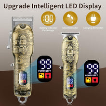 Load image into Gallery viewer, Suttik Professional Barber Hair Clippers and Trimmers Set, Cordless Barber Kit Hair Cutting Kit with Travel Case Barber Clippers Set Professioal Mens Grooming Kit