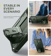 Load image into Gallery viewer, Dexnor for Samsung Galaxy S25 Case with Built-in Slide Camera Cover & Screen Protector & Kickstand,Heavy-Duty Shockproof Rugged Case Full-Body Bumper Protective Cover for Galaxy S25(2025),Army Green