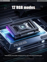 Load image into Gallery viewer, llano V10 Gaming Laptop Cooling Pad, RGB Laptop Cooler Stand with Powerful 4.72 Inch External Turbo Cooling Fan, Fast Cooling Computer 13-17.3in, Button Control, 3 Adjustable Stand, 4-Port USB C&A