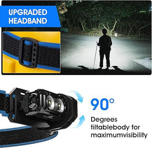 Load image into Gallery viewer, WUBEN E7 Adjustable Headlamp Bracket, Black Headlamp Strap, LED Headlamp Hand Strap for Rechargeable Headlamp Flashlight Outdoor Tools for Outdoor Activities Camping, Hiking, Fishing, Walking, etc.