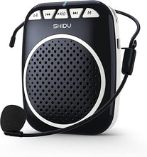Load image into Gallery viewer, SHIDU Voice Amplifier, Portable Speaker with Microphone Megaphone PA System Support Bluetooth/TF Card and U-Disk Play Music for Teachers, Tour Guides, Training