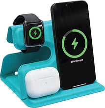 Load image into Gallery viewer, BLACK+DECKER 3 in 1 Charging Station for Apple Multiple Devices, Wireless Foldable Travel Charger for Multiple Devices iPhone 16 15 14 13 Pro Max Plus & Apple Watch Series/AirPods (Loch Ness)