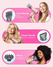Load image into Gallery viewer, Wavytalk Ionic Hair Dryer Blow Dryer with Diffuser & Comb for Curly Hair Professional 1875W High Power Dryer with Ceramic Technology for Fast Drying as Salon Light and Quiet