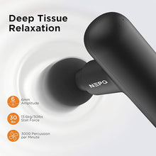 Load image into Gallery viewer, Mini Massage Gun, Powerful Fascial Gun Portable Deep Tissue Percussion Muscle Back Head Massager for Pain Relief with 4 Massage Heads High-Intensity Vibration Rechargeable Small Massage Gun